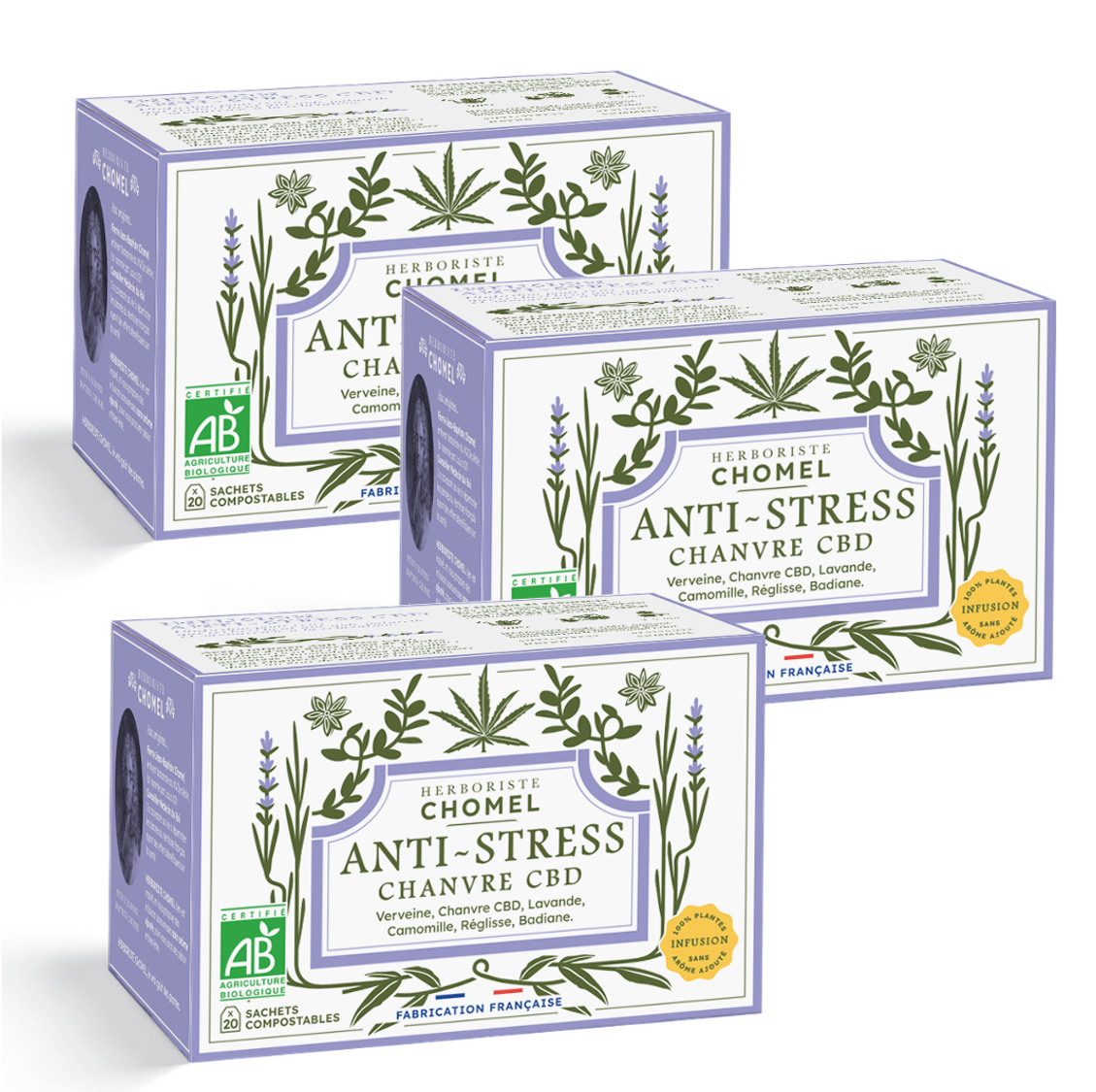 Infusion Anti-Stress 60 infusettes + livraison offerte